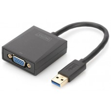 ADAPTADOR DIGITUS USB 3.0 - VGA ADAPTADOR INPUT USB OUTPUT VGA 1080p