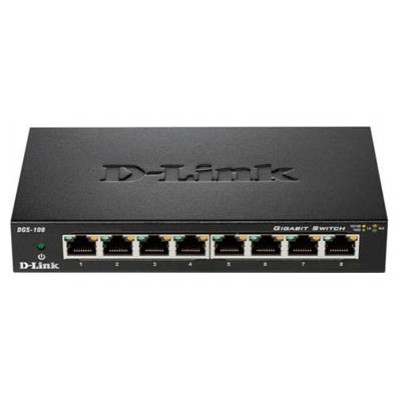 SWITCH D-LINK DGS-108 8PTOS 10/100/1000 (Espera 4 dias)