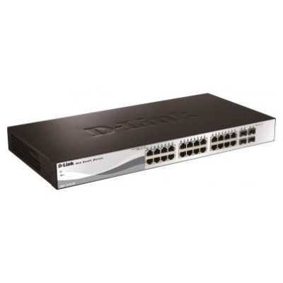 24 puertos 10/100/1000 + 4 puertos Gigabit