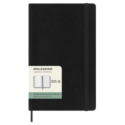 AGENDA 18M 2025-2026 SEMANAL L (13 X 21 CM) NEGRA TAPA BLANDA MOLESKINE DSB18WN3Y26 (Espera 4 dias)
