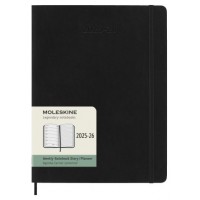 AGENDA 18M 2025-2026 SEMANAL XL (19 X 25 CM) NEGRA TAPA BLANDA MOLESKINE DSB18WN4Y26 (Espera 4 dias)