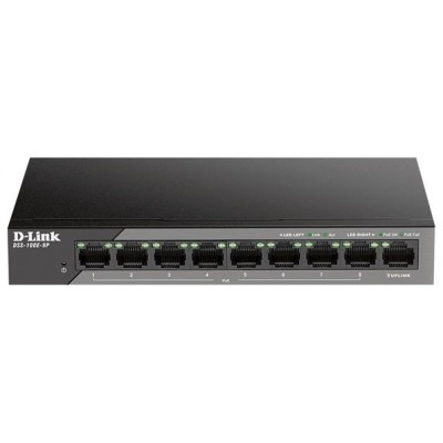 D-LINK SWITCH 8 PUERTOS 10/100 + 1000BaseT PoE LONG RANGE (Espera 4 dias)