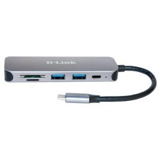 HUB USB-C D-LINK 5 EN 1 LECTOR SD/MDS 2PUSB3.0 CARGA
