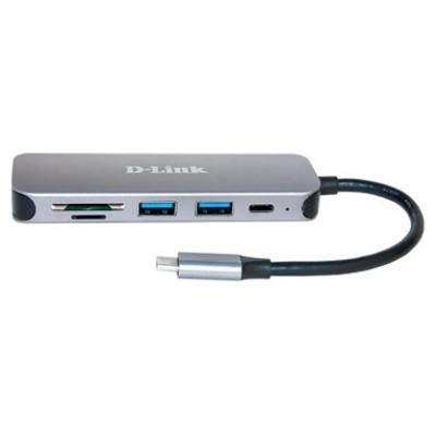 HUB USB-C D-LINK 5 EN 1 LECTOR SD/MDS 2PUSB3.0 CARGA