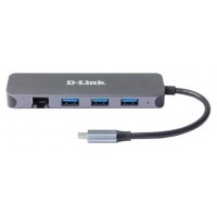 HUB USB-C D-LINK 5 EN 1 USB-C PUERTO GIGAB 3*USB3