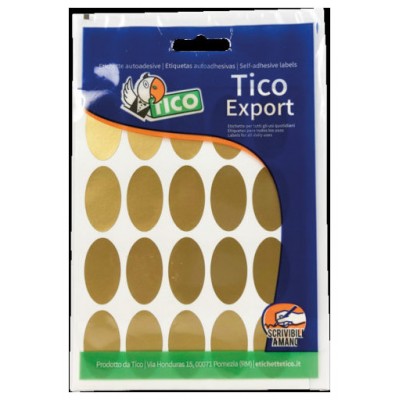 PAQUETE 10 HOJAS ETIQUETAS SATINADAS ORO 36X20 MM TICO E-GL-3620 (Espera 4 dias)