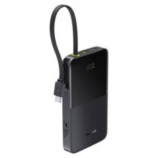 OS-BASEUS ENERFILL FC51 BIPOW2 PRO DIGITAL DISPLAY POWER BANK WITH BUILT-IN CABLE 10000MAH 22.5W COSMIC BLACK (Espera 4 dias)