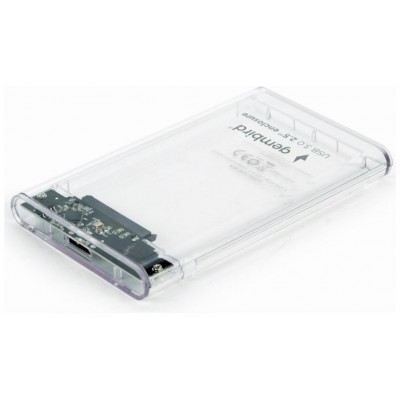 CARCASA HDD GEMBIRD EE2-U3S9-6 2,5" TRANSPARENTE