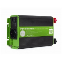 INVERSOR CORRIENTE DC-AC GEMBIRD  COCHE DE ONDA SINUSOIDAL PURA DE 12 V 500 W