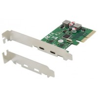 CONCEPTRONIC CONTROLADORA PCI EXPRESS X4 2 PUERTOS USB 3.2 GEN2 TIPO C AUTOALIMENTADA