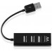 HUB EWENT USB 2.0 HIGH SPEED USB-A 4 PUERTOS NEGRO