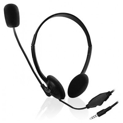 AURICULARES C/MICROFONO EWENT EW3567 C/VOLUMEN NEGRO (Espera 4 dias)