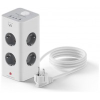 Ewent EW3864 Regleta 8 Tomas SHUCKO +2USB-A+2USB-C