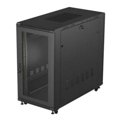 ARMARIO LANBERG RACK 19" 22U 600X1200 FLAT PACK PUERTA PERFORADA NEGRO