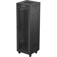 ARMARIO LANBERG RACK 19" 37U 600X600 FLAT PACK PUERTA PERFORADA CON LCD