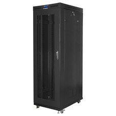 ARMARIO LANBERG RACK 19" 27U 800X1200 PUERTA MESH CON LCD FLAT PACK NEGRO