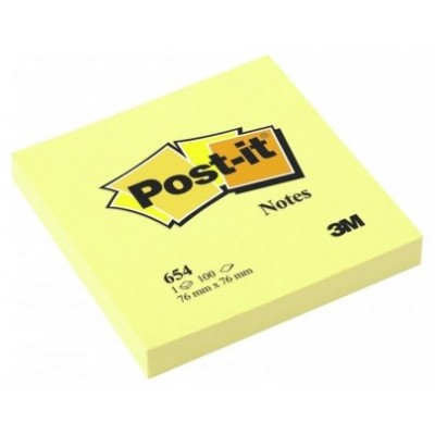 BLOC 100 HOJAS NOTAS ADHESIVAS 76X76MM COLORES SURTIDOS 654 ENCELOFANADO CAJA DISPENSADORA 6820-COL-W10 POST-IT 7100317840 (MIN10) (Espera 4 dias)