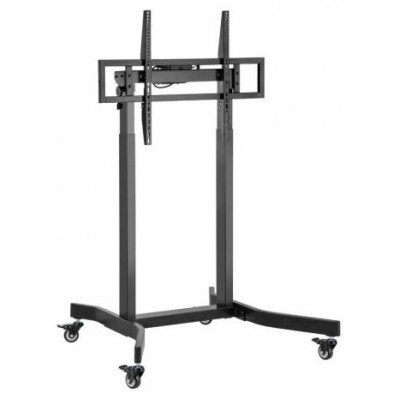 AISENS - SOPORTE DE SUELO MOTORIZADO PRO CON RUEDAS PARA MONITOR/TV 120KG DE 55-100, NEGRO