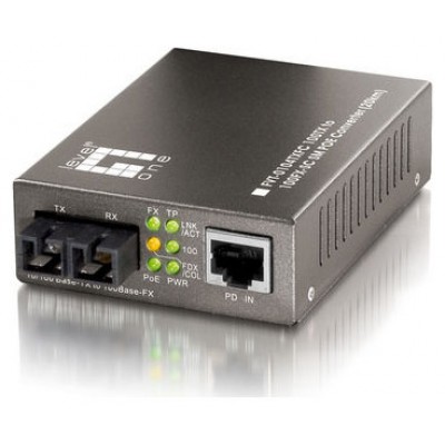 CONVERSOR FIBRA OPTICA LEVEL ONE 10/100TX A 100FX SC