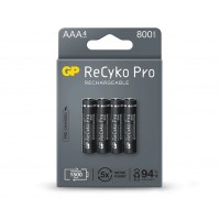 PILA RECARGABLE GP AAA SIN DESCARGA 800mAh (4 UD)