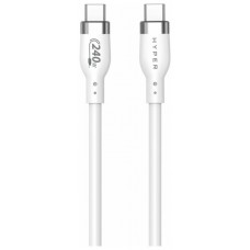 HYPER 2M SILICONE 240W USB-C CHARGING CABLE - WHITE