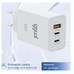 iggual Cargador triple USB-A + 2 x tipo C GaN 65W