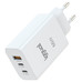 iggual Cargador triple USB-A + 2 x tipo C GaN 65W