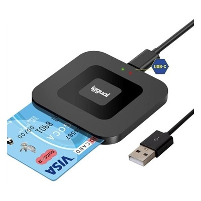 iggual Lector DNI SIP tarjetas ID USB-A / tipo C-SX2 iggual Lector DNI SIP tarjetas ID USB-A / tipo C