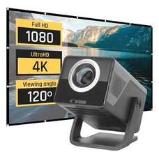 iggual Pack proyector 4K + lona proyecci&oacute;n120"