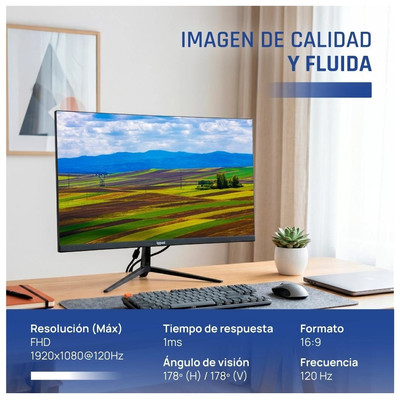 iggual Monitor 24" IPS 1ms FHD 120Hz VGA HDMI MM-SX13 iggual Monitor 24" IPS 1ms FHD 120Hz VGA HDMI MM