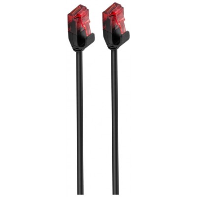 EWENT CABLE RED SLIM CAT.6 U/UTP AWG30/7, CU, 3,0MT NEGRO (Espera 4 dias)