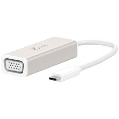 j5create JCA111 Adaptador gráfico USB 1920 x 1080 Pixeles Aluminio, Blanco (Espera 4 dias)