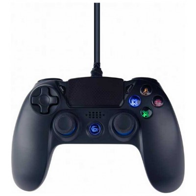 MANDO DE JUEGO GEMBIRD CON VIBRACION CON CABLE PARA PLAYSTATION 4 O PC, NEGRO