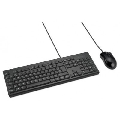 CONJUNTO DE RAT&Oacute;N Y TECLADO MODELO KM100 EQ CON CABLE COLOR NEGRO KENSINGTON K75452ES (Espera 4 dias)