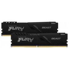 MEMORIA KINGSTON FURY BEAST BLACK DDR4 64GB (KIT 2) 3200MHZ  CL16     - KF432C16BBK2/64 (Espera 4 dias)
