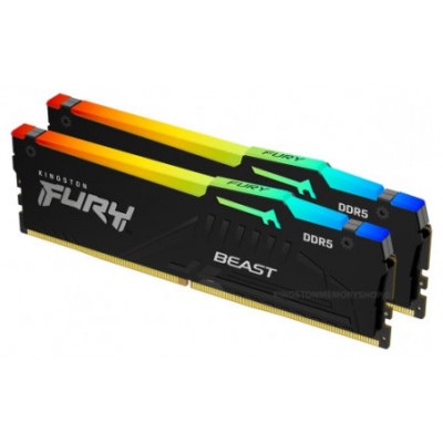 MEMORIA KINGSTON FURY BEAST RGB DDR5 64GB KIT2 5600MT/S  CL4 (Espera 4 dias)