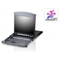 Aten Consola LCD dual rail con switch KVM integrado multi-interfaz Cat 5 de 16 puertos (Espera 4 dias)