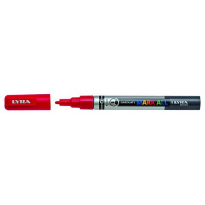 MARCADOR PERMANENTE MARK ALL ROJO 1 MM LYRA GROOVE L6810018 (Espera 4 dias)