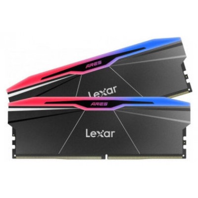 LEXAR MEMORIA ARES 2.0 DDR5 6000 CL30 1.35V MEMORY WITH HEATSINK AND RGB LIGHTING,DUAL PACK, BLACK COLOR (Espera 4 dias)-SX12 LEXAR MEMORIA ARES 2.0 DDR5 6000 CL30 1.35V MEMORY WITH HEATSINK AND RGB LIGHTING,DUAL PACK, BLACK COLOR (Espera 4 dias)