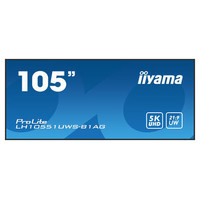 MONITOR PROFESIONAL IIYAMA 105" (LH10551UWS-B1AG) / TIEMPO OPERACION 24/7 / USO HORIZONTAL Y VERTICAL / IPS / 5120X2160 5K UW / 8MS / 500CD / 21:9 / RS-232C / RJ45 / HDMI X 1 / DP X 1 / USB-C X 2/ USB X6 / SLOT OPS / VESA 1500X600 (Espera 4 dias)-1,076SX MONITOR PROFESIONAL IIYAMA 105" (LH10551UWS-B1AG) / TIEMPO OPERACION 24/7 / USO HORIZONTAL Y VERTICAL / IPS / 5120X2160 5K UW / 8MS / 500CD / 21:9 / RS-232C / RJ45 / HDMI X 1 / DP X 1 / USB-C X 2/ USB X6 / SLOT OPS / VESA 1500X600 (Espera 4 dias)