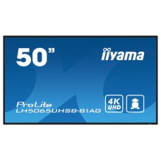 MONITOR IIYAMA 50" , UHD VA PANEL, HAZE 25%, 800CD/M, HORIZ Y VERT, SIGNAL FAILOVER, MM 2X 10W,  HDMI 2X, DP, USB 2.0 X2, WIFI, LAN, MEDIA PLAY USB PORT, CONTROL LAN / RS232C, IISIGNAGE2 (CMS/DMS), E-SHARE, ANDROID 11 OS,  24/7 OPERATION, VESA  (400X