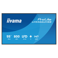 MONITOR IIYAMA 55" , UHD IPS PANEL, HAZE 1%, 800CD/M, HORIZ Y VERT, SIGNAL FAILOVER, MM 2X 10W, HDMI 2X, DP, USB 2.0 X2, WIFI, LAN, WALL MOUNT INCL, CONTROL LAN / RS232C, IISIGNAGE2 E-SHARE, ANDROID 11 OS, 24/7,(400X400)(LH5566UHSB-B1AG) (Espera 4-187SX MONITOR IIYAMA 55" , UHD IPS PANEL, HAZE 1%, 800CD/M, HORIZ Y VERT, SIGNAL FAILOVER, MM 2X 10W, HDMI 2X, DP, USB 2.0 X2, WIFI, LAN, WALL MOUNT INCL, CONTROL LAN / RS232C, IISIGNAGE2 E-SHARE, ANDROID 11 OS, 24/7,(400X400)(LH5566UHSB-B1AG) (Espera 4