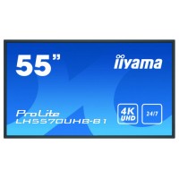 iiyama LH5570UHB-B1 pantalla de señalización Pantalla plana para señalización digital 138,7 cm (54.6") VA 4K Ultra HD Negro Procesador incorporado Android 9.0 (Espera 4 dias)