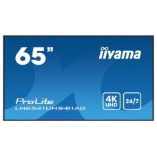 MONITOR IIYAMA65" 3840X2160, 4K UHD IPS PANEL, 1% HAZE, LANDSCAPE Y PORTRAIT , SPEAKERS 2X 10W , 3X HDMI, 500CD/M², MEDIA PLAY USB PORT, CONTROL LAN / RS232C, VESA 500X500 -WALLMOUNT INCLUDED (LH6541UHS-B1AG) (Espera 4 dias)