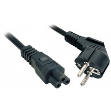 Lindy 3m, CEE 7/7 - IEC 320 C5 Negro CEE7/7 C5 acoplador (Espera 4 dias)
