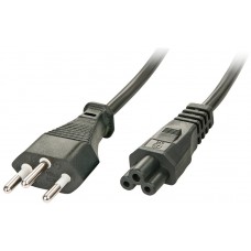 Lindy 30412 cable de transmisi&oacute;n Negro 2 m C5 acoplador (Espera 4 dias)
