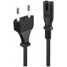 Lindy 30421 cable de transmisi&oacute;n Negro 2 m CEE7/16 C7 acoplador (Espera 4 dias)