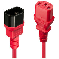 Lindy 30476 cable de transmisi&oacute;n Negro, Rojo 0,5 m C14 acoplador C13 acoplador (Espera 4 dias)
