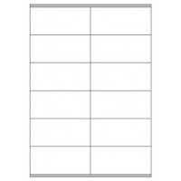 CAJA 100 HOJAS ETIQUETAS BLANCAS CON MÁRGENES-LÁSER/INYECCIÓN DE TINTA/FOTOCOPIADORAS-105X48 MM MEGASTAR LP4MS-10548 (Espera 4 dias)