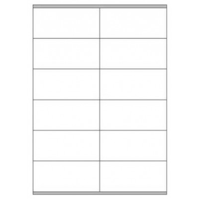 CAJA 100 HOJAS ETIQUETAS BLANCAS CON MÁRGENES-LÁSER/INYECCIÓN DE TINTA/FOTOCOPIADORAS-105X48 MM MEGASTAR LP4MS-10548 (Espera 4 dias)